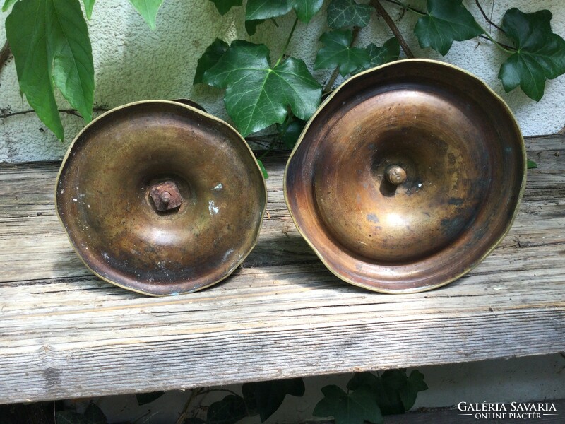 Larger sized heavy copper candle holders