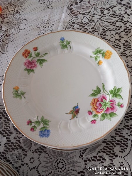 Hóllóháza porcelain hydrangea plate set