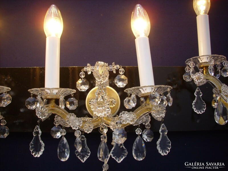 Crystal wall arms, 6 pieces, a collection of 10 burners