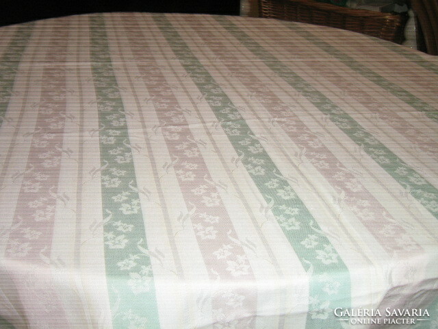 Beautiful antique vintage tiny floral colorful damask tablecloth