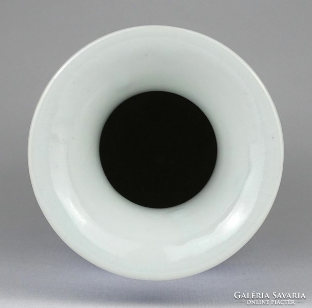 1N031 Régi kék fehér kínai porcelán váza 21 cm
