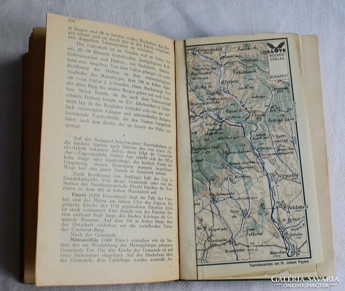 LLOYD Reisebücher Ungarn útikönyv Magyarország 1930 térkép várostérkép  Némethy Károly Gonda Gyula