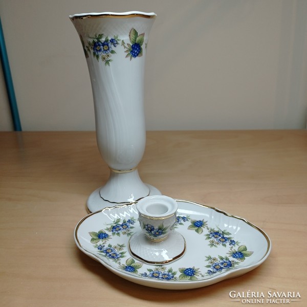 Hollóháza porcelain Joli set of 3 parts 245 blackberry