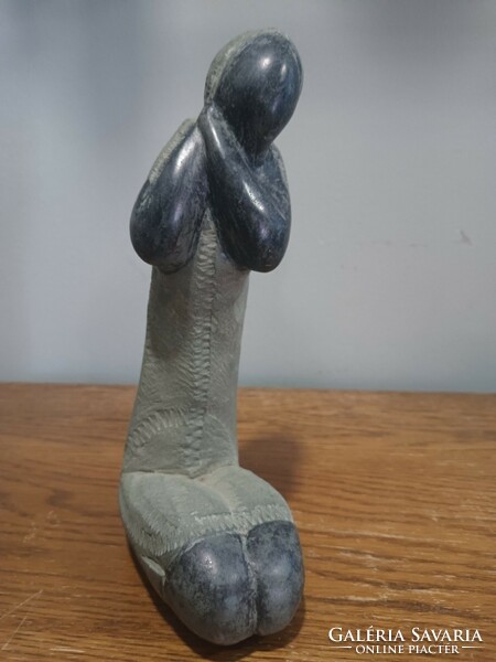 Haitian tribal carved stone sculpture ornament object. Negotiable.