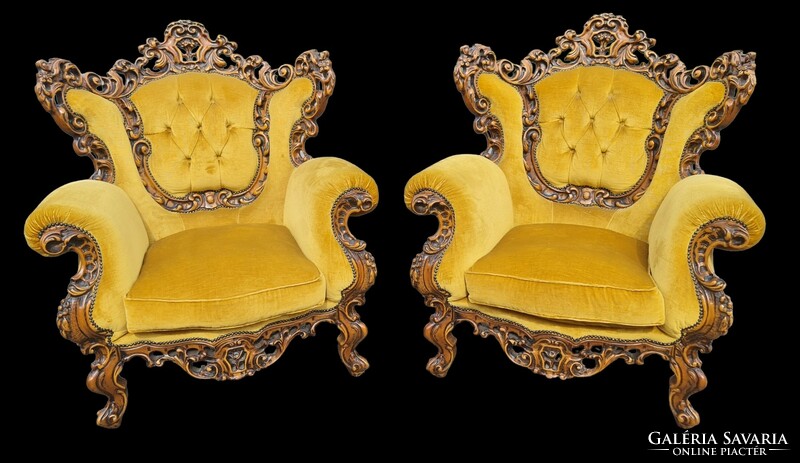 A708 richly carved baroque rococo set