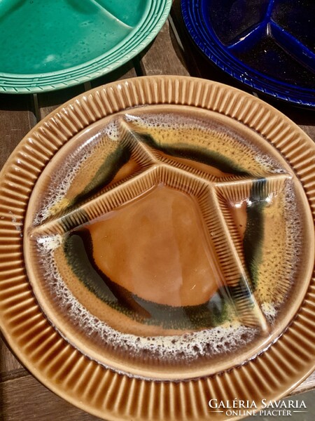 Sarreguemines French ceramic divided plate