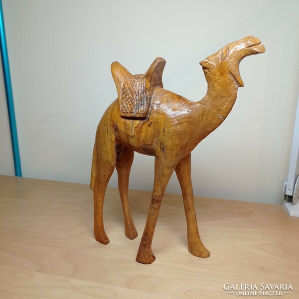 Wooden camel figure