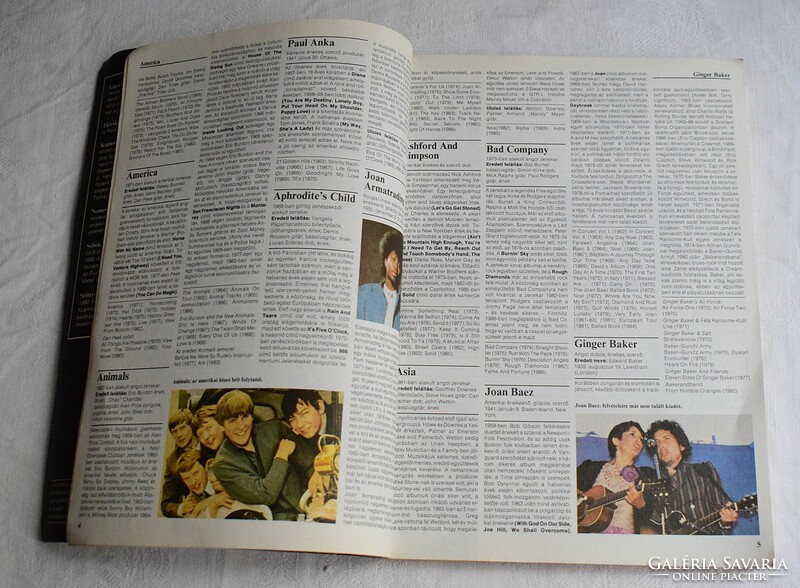 Capable rock encyclopedia from a to z discographies, 400 color photos, Hungarian rock in the 80s 1987