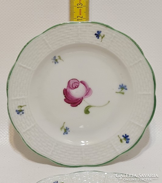 Herend, Viennese rose pattern porcelain small plate 2 pcs (2663)