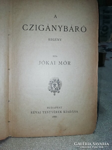 Révai Salonkönyvtár Jókai Mór A Czigánybáró 1886