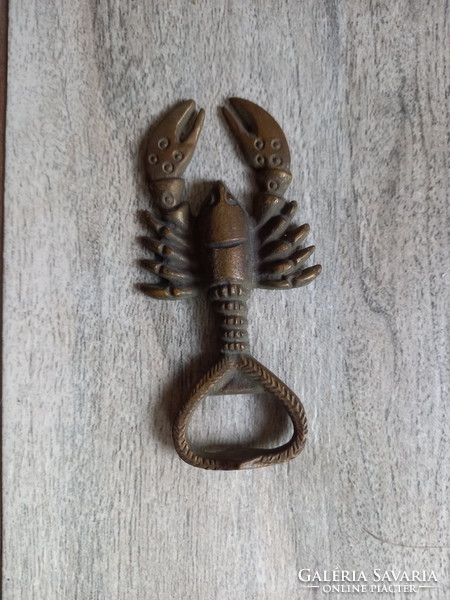 Beautiful old copper crab bottle opener (10x5 cm)