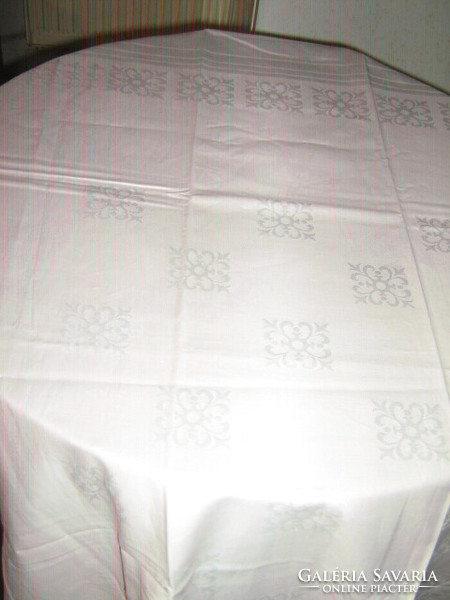 Beautiful pink elegant huge damask tablecloth