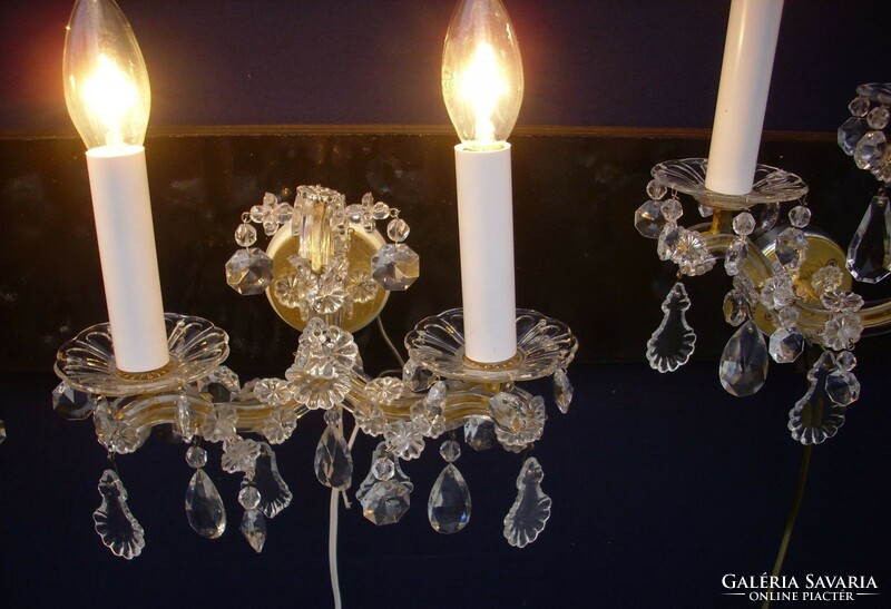 Crystal wall arms, 6 pieces, a collection of 10 burners