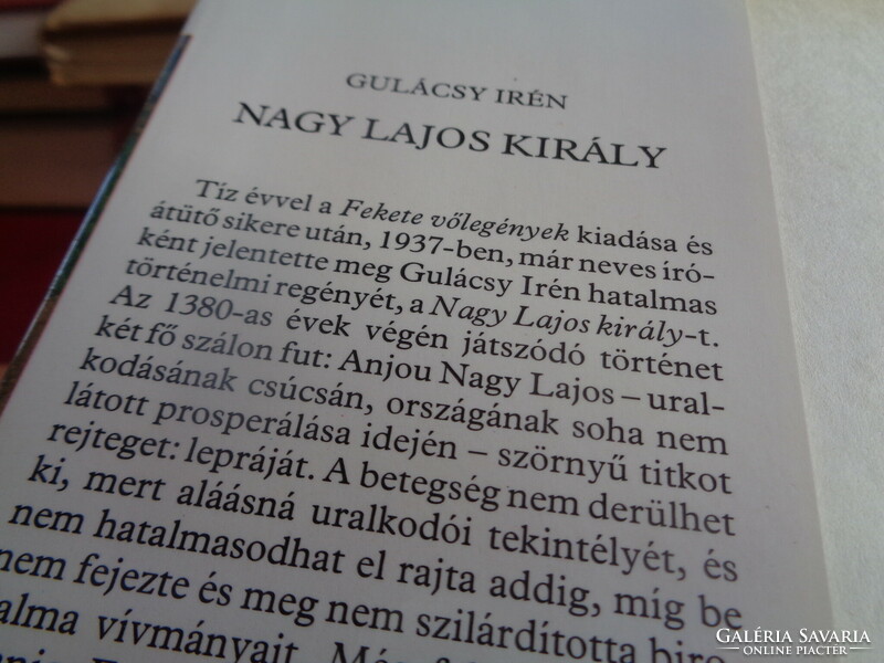 Nagy Lajos Király ,  írta Gulácsi Irén  1986 . Új állapot  !