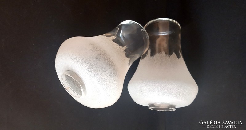 2 glass lamp shades negotiable art deco design