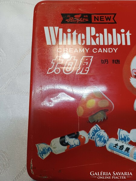 Retro candy box. White rabbit rolls