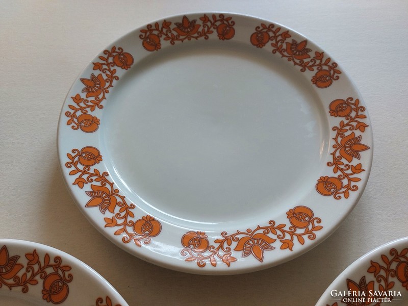 Old lowland porcelain flat plate 3 pcs