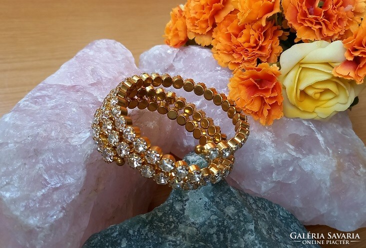 Jewelry fair! Item 70 - shiny gemstone bracelet, golden shine