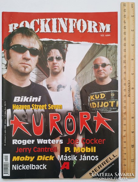 Rockinform magazin #102 2002 Auróra Roger Waters Moby Dick Heaven Street 7 Joe Cocker Nickelback