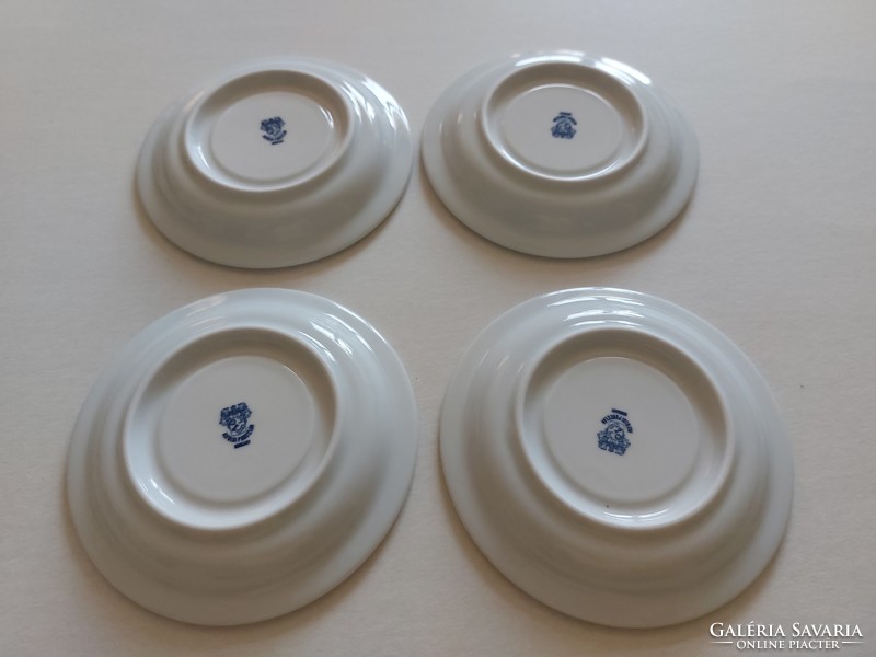 Régi Alföldi porcelán csíkos csészealj 4 db