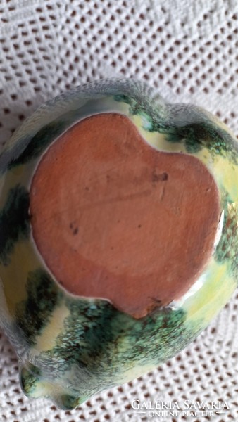Retro Luria Vilma applied art ceramics, vase in the shape of a bird, rare mark-full surname