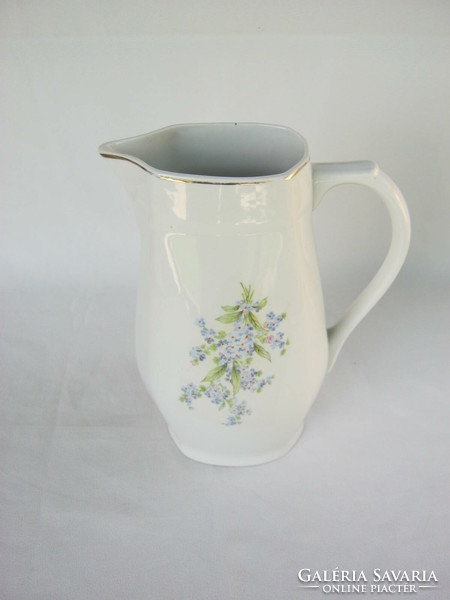 Drasche quarry porcelain jug with forget-me-not pattern