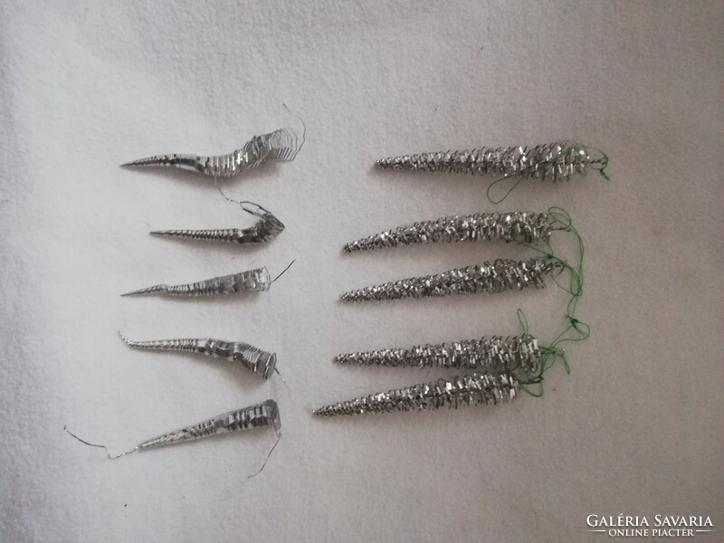 Retro icicle Christmas tree decorations from the seventies