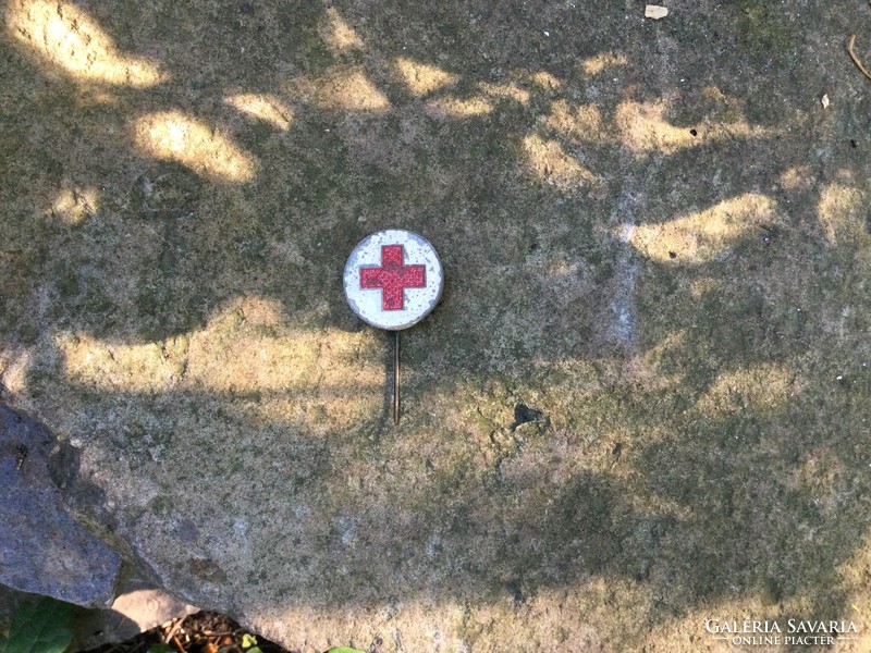 Old red cross badge pin