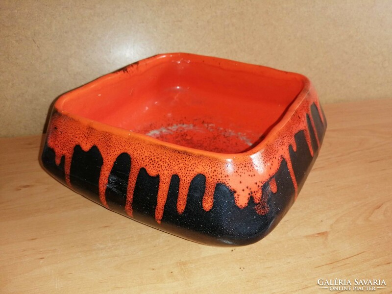 Retro applied art ceramic bowl - 22*22 cm (25/d)