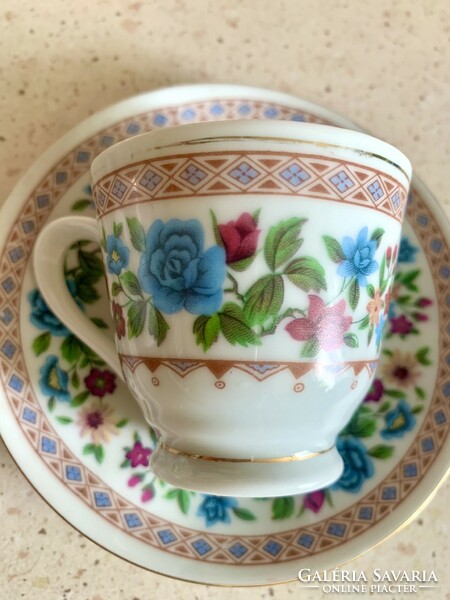 Chinese porcelain mocha cup + base