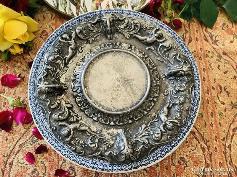 Silver plated pewter coaster mid 1800s