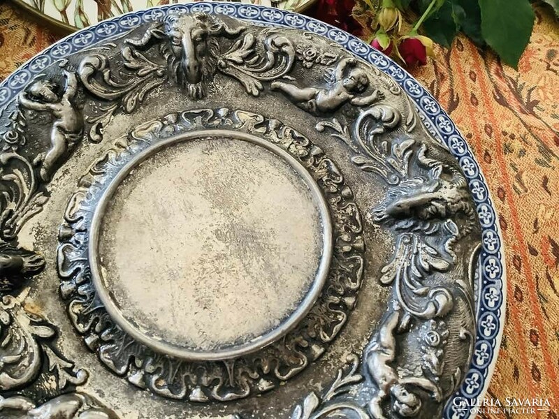 Silver plated pewter coaster mid 1800s
