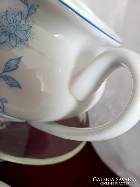 Antik  vastag porcelán nagy csészék és kanna