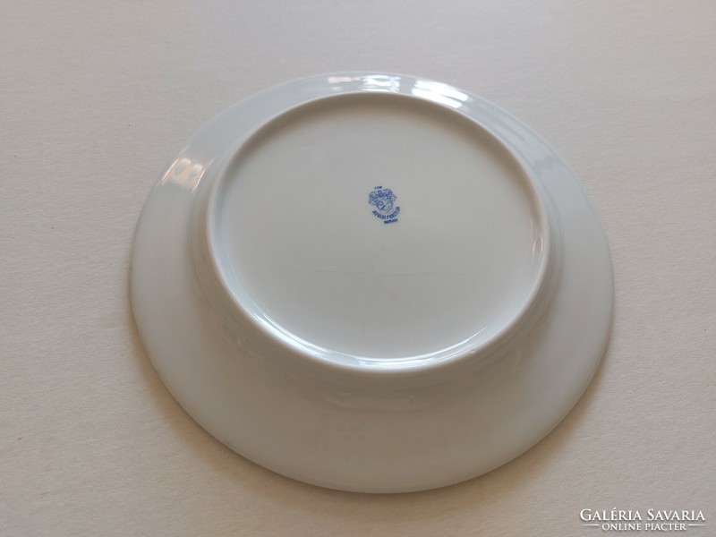 Old lowland porcelain small plate with blue flower pattern