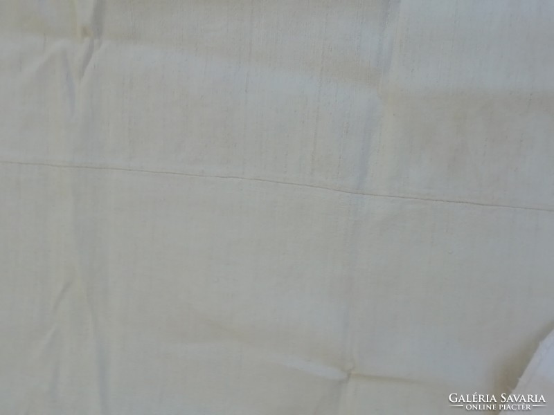 Old linen tablecloth, sheet, 194cm x 122cm