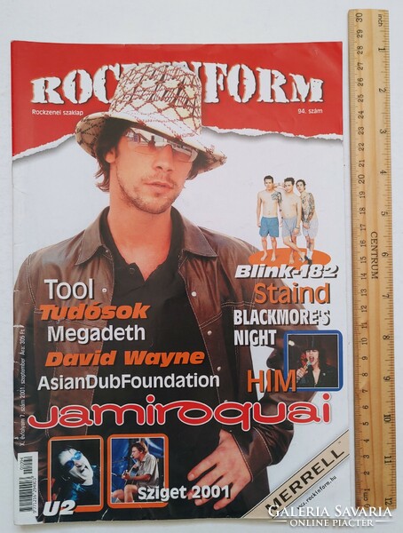 Rockinform magazine #94 2001 jamiroquai blink-182 megadeth stain blackmore tool u2 him david wayne