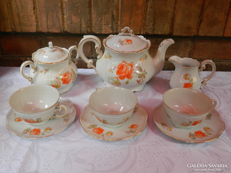 Zsolnay rose tea set. Missing!