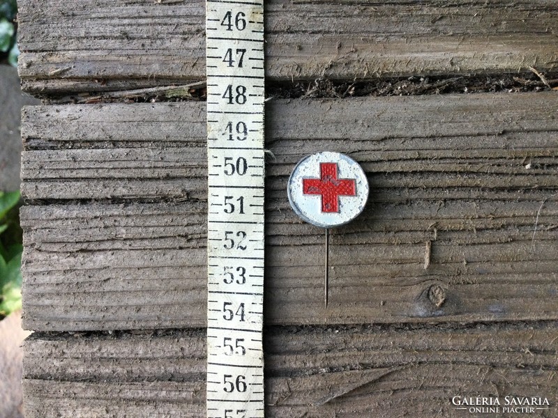 Old red cross badge pin