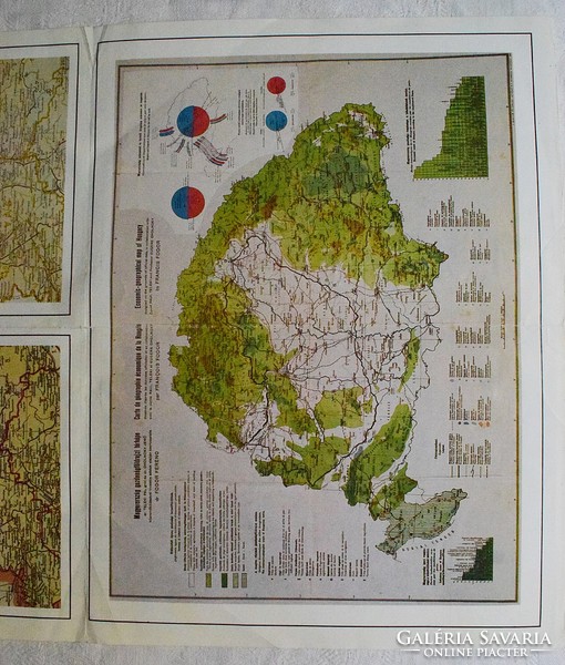 Old Great Hungary map 1850 reprint annex 37 x 29 cm