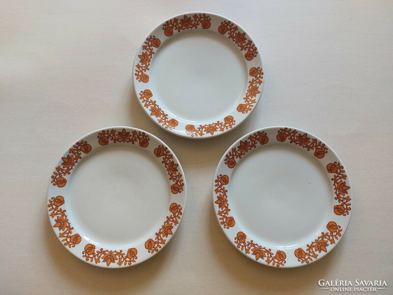 Old lowland porcelain flat plate 3 pcs