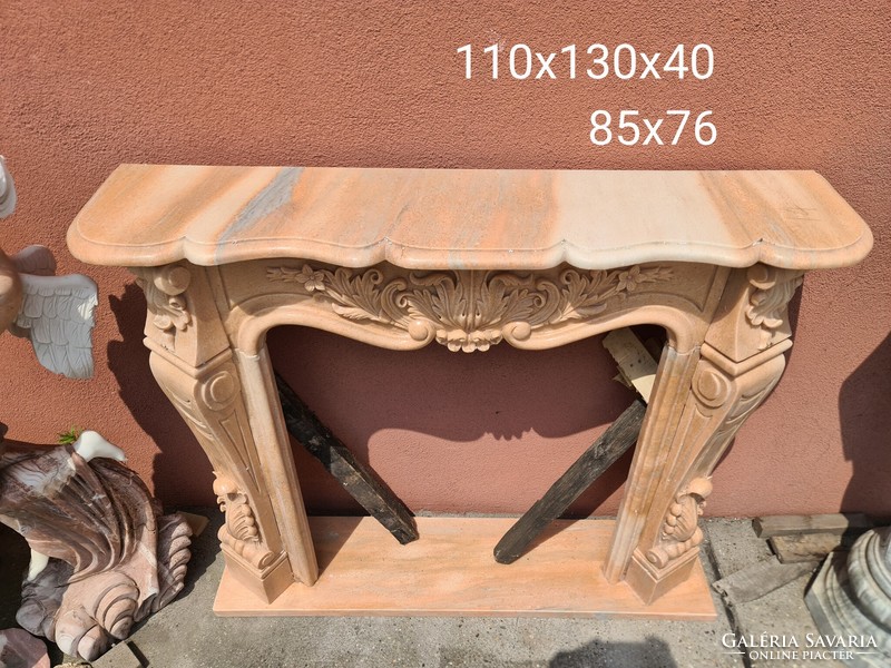 Carved marble fireplace in a special color