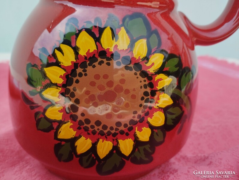 Beautiful sunflower pattern porcelain spout