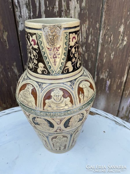 Antique majolica large jug