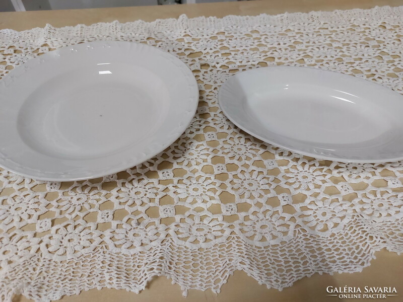 White serving bowls, with the same pattern, 2 pcs