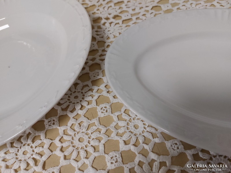 White serving bowls, with the same pattern, 2 pcs