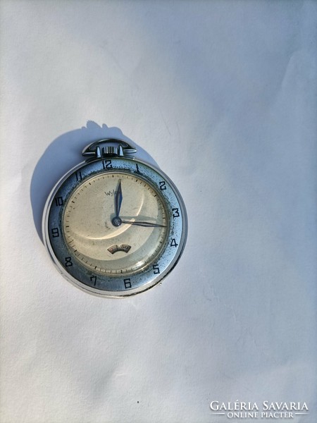 Wyler swiss nickel wind up pocket watch rare art deco open pocket watch