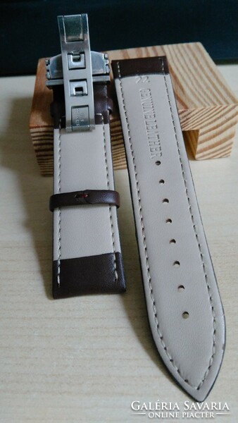 Quality leather watch strap with butterfly clasp 22 mm - also as a gift