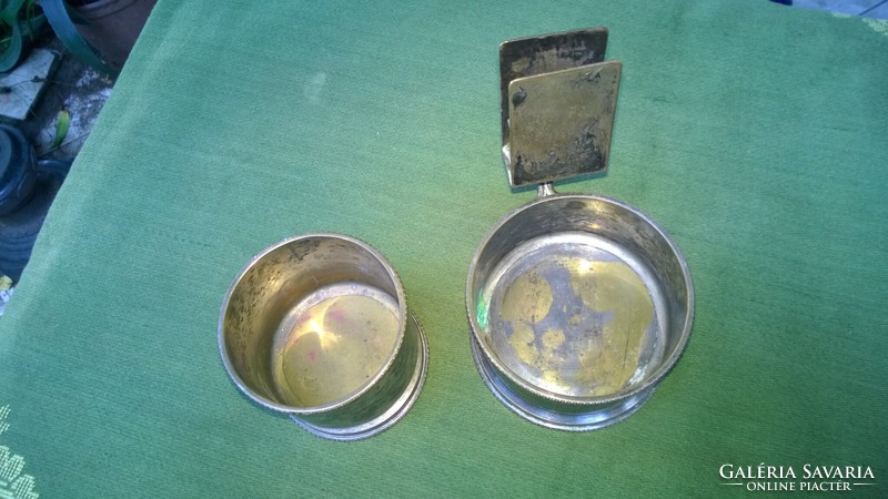 Sandrik? Silver Plated Bieder Beaded Cigarette Set-Table Cigarette Holder 1900s