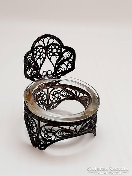 Filigree table salt holder, spice holder