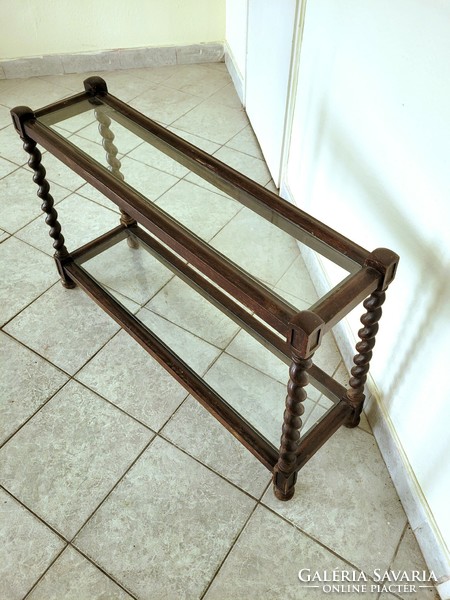 Flower stand flower stand stand bracket wooden shelf table with twisted legs